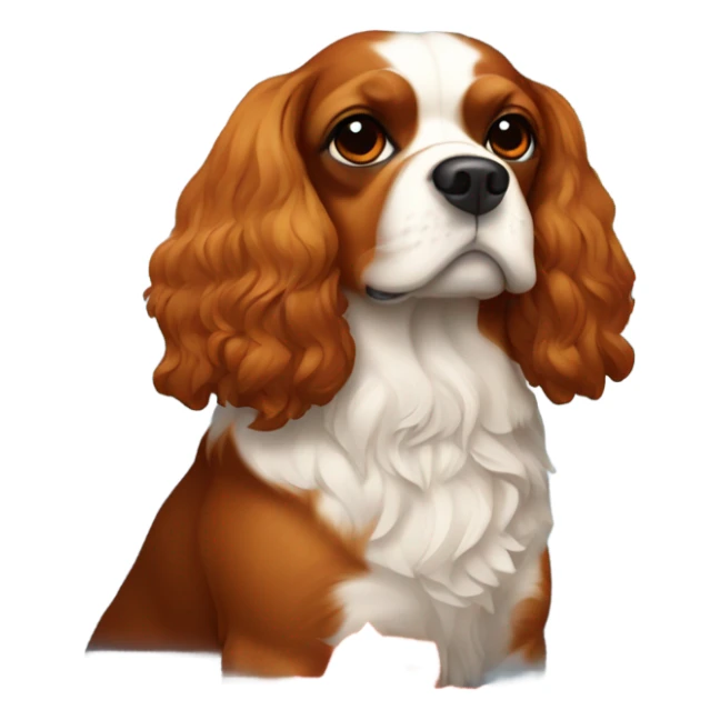 Cavalier with autumn leaves  sticker
