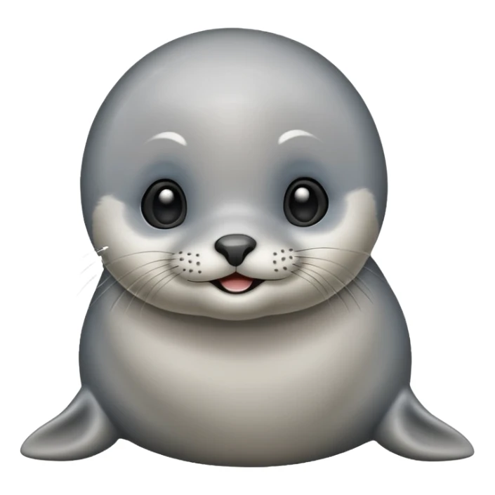 Cute smiling baby seal sticker