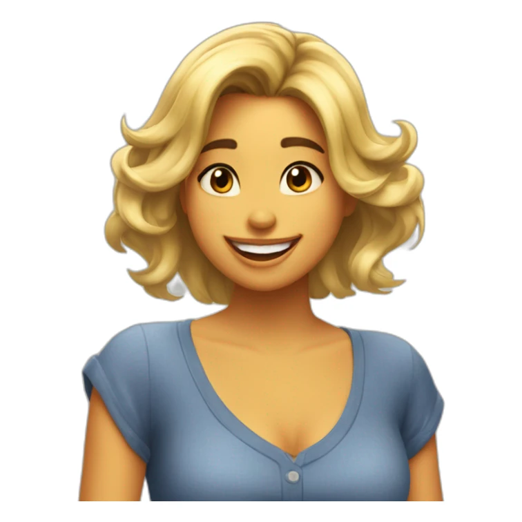 chica cabello corto lacio sonriendo imagen tipo disney pixas sticker