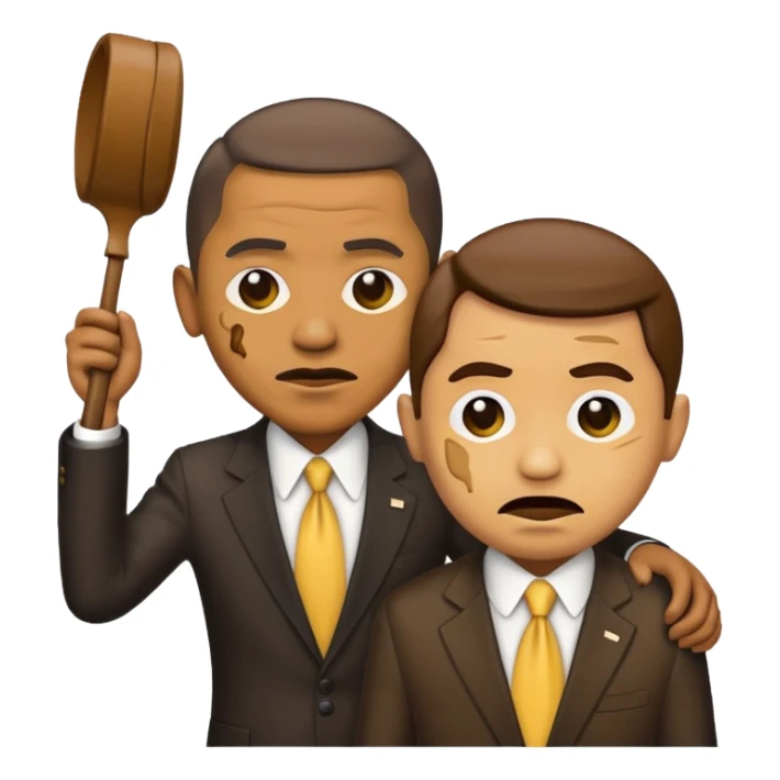 ein verzweifelter stöhnender emoji der ausgepeitscht wird von obama sticker