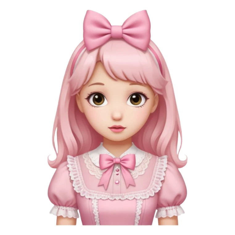 Fiyonklu ve pembe lolita sticker