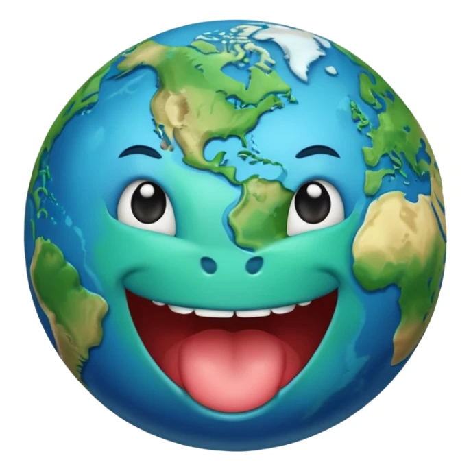 planet earth  with a bite sticker