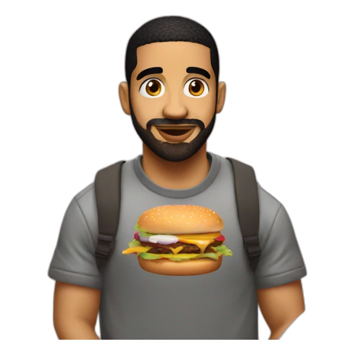 Drake who eat a burger sticker