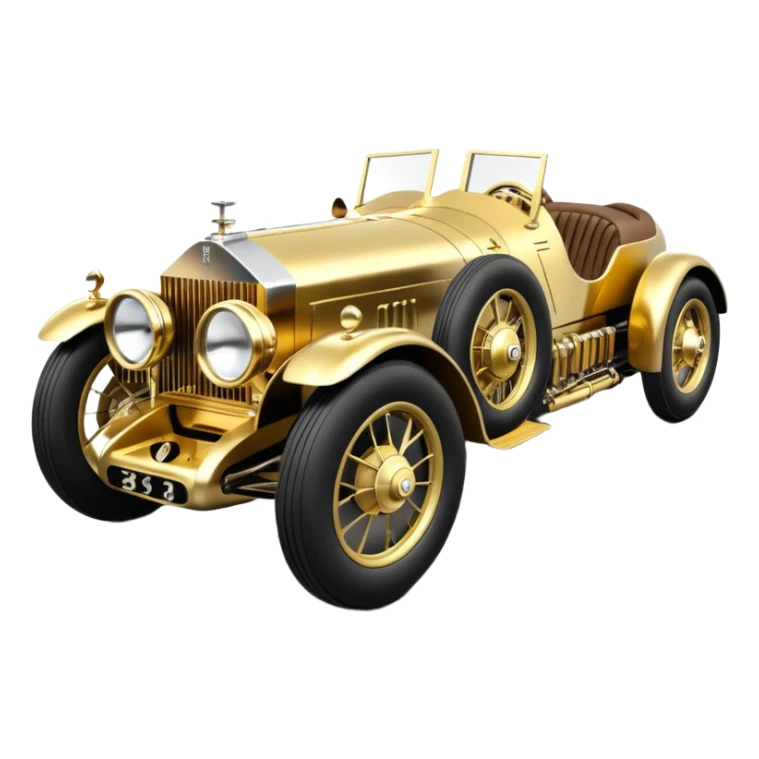  1949 luxury racing c-3po Rolls Royce lowered powerful 4 cylinder engined racing car featuring advanced rugged 4 wheel independent suspension, power steering, disc brakes and small leather covered steering wheel  sticker