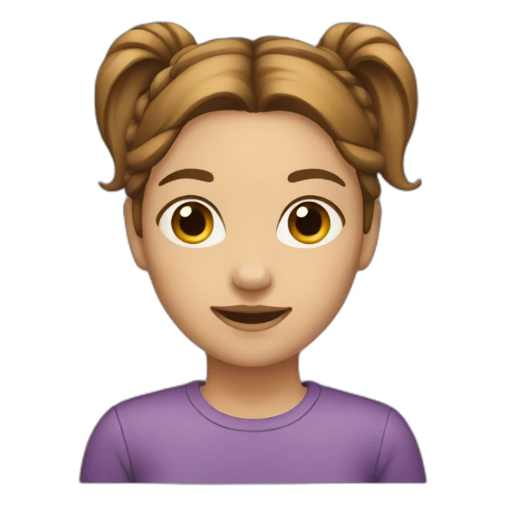 girl-with-brown-ponytail-hair sticker
