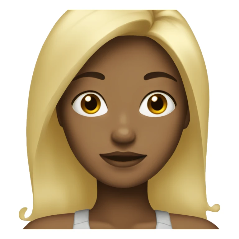 Girl with blonde hair and dark roots sticker