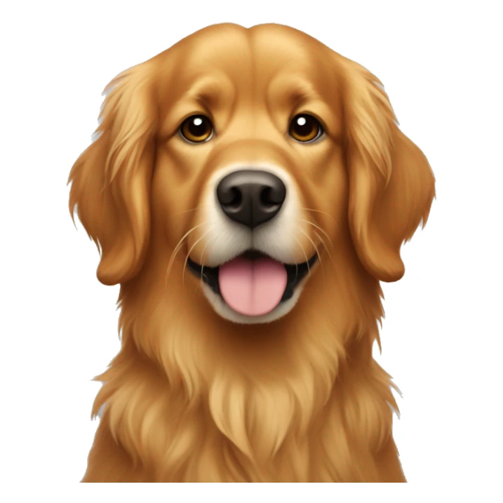 really red shaggy golden retriever with beard sticker