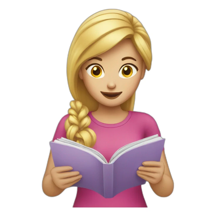 Girl reading Magazin sticker