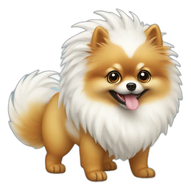 pomeranian-white-dinosaur-costume sticker
