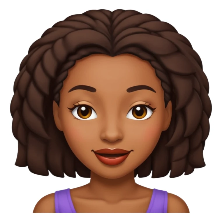 black african american woman, winking sticker