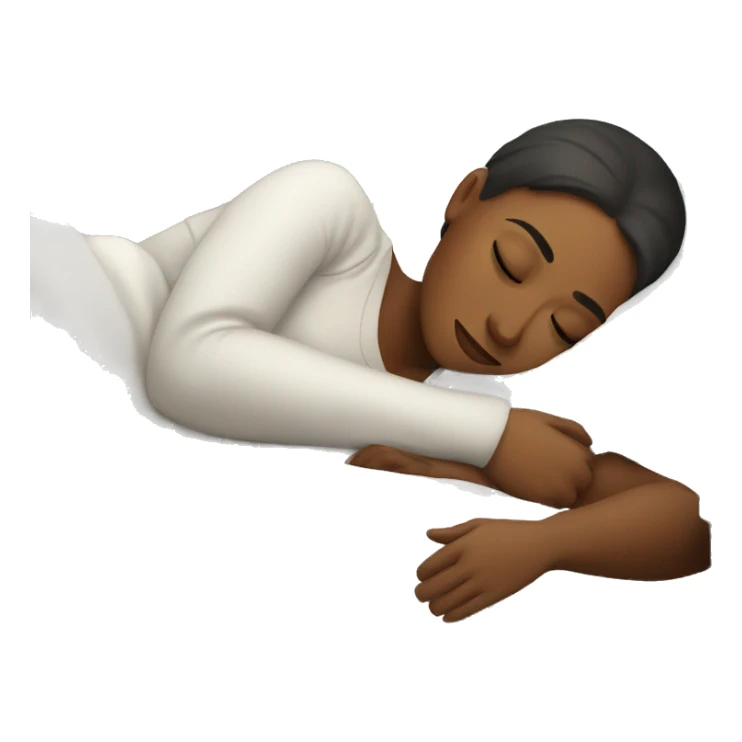 Woman asleep in bed sticker