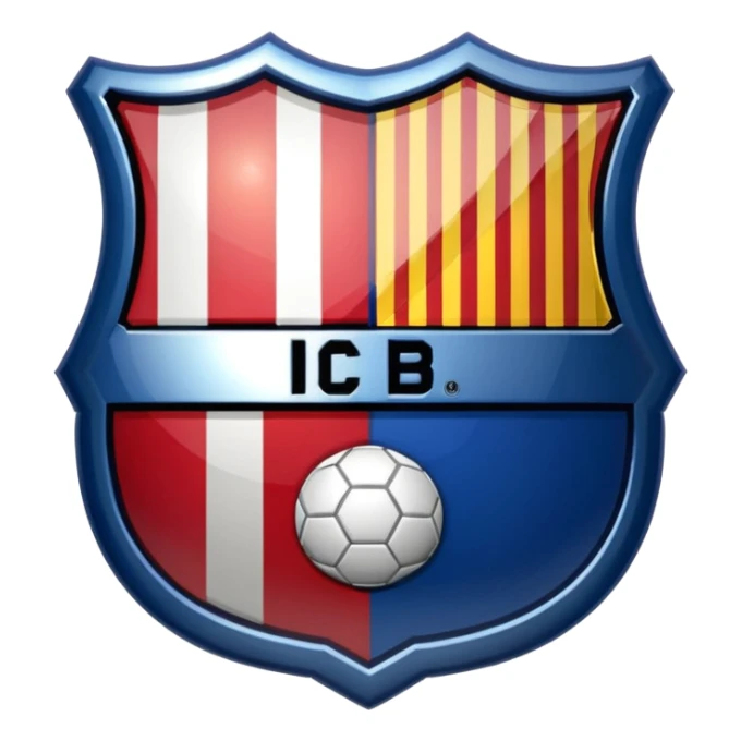 Atletico madrid vs Barcelona club logo sticker