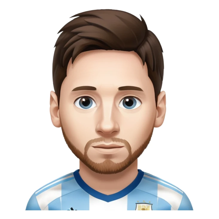Lionel Messi soccer player with Argentina blue and white jersey sticker