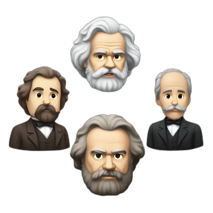 Karl marx avec lenine et stalinr sticker