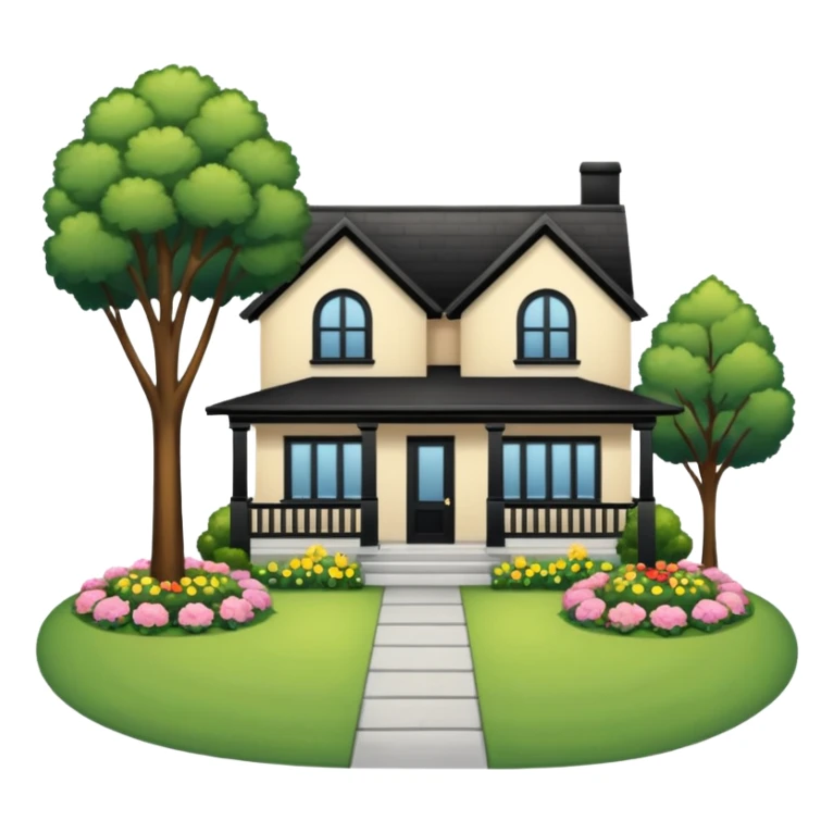 front yard house with no flowers garden and parking lot sticker