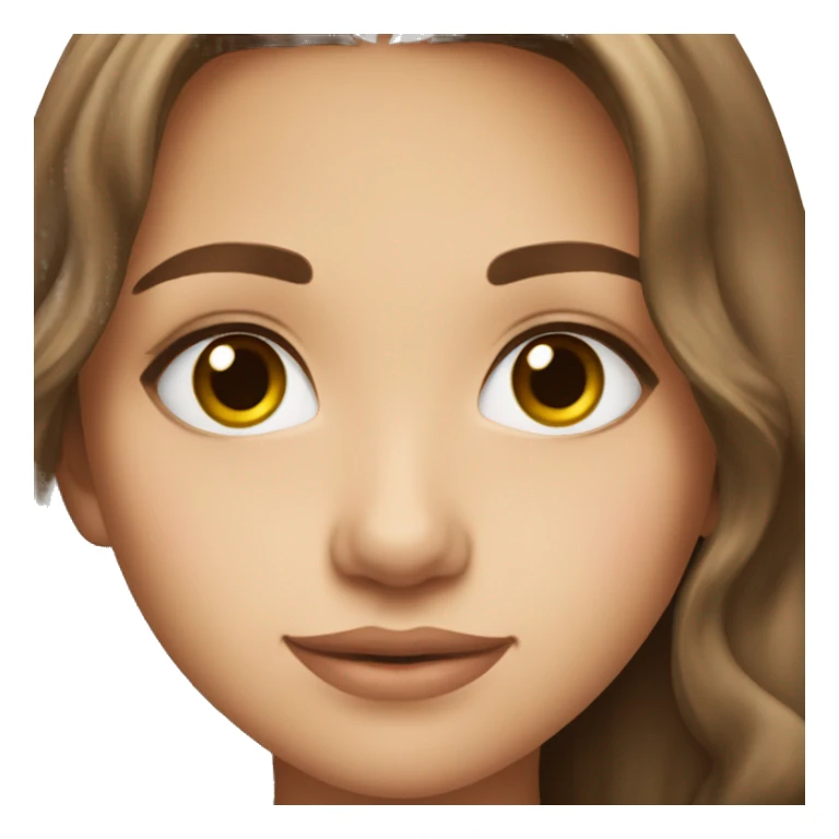 Pretty girl brown hair hazel eyes sticker