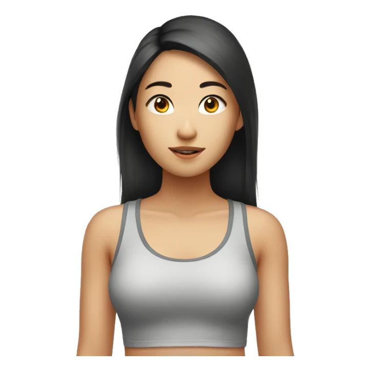 asian girl with tanktop sticker
