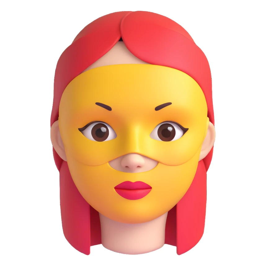 face with beauty mask sticker