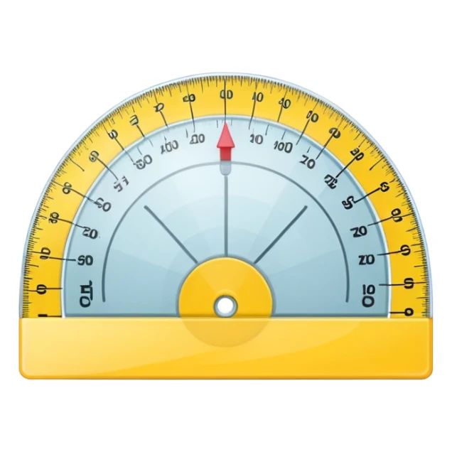 "📏" This emoji is for ruler. Then make an emoji for protractor. Which is real emoji type like the given emoji and same color....make emoji not imaje sticker