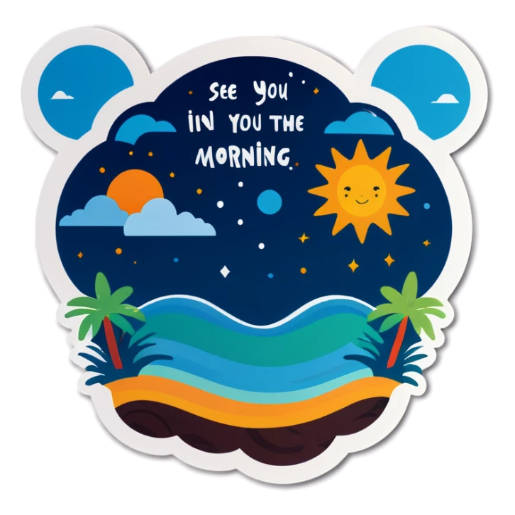See you in the morning sticker