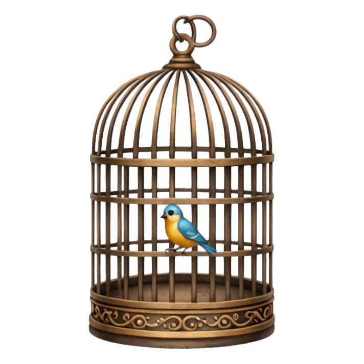 Birds cage sticker