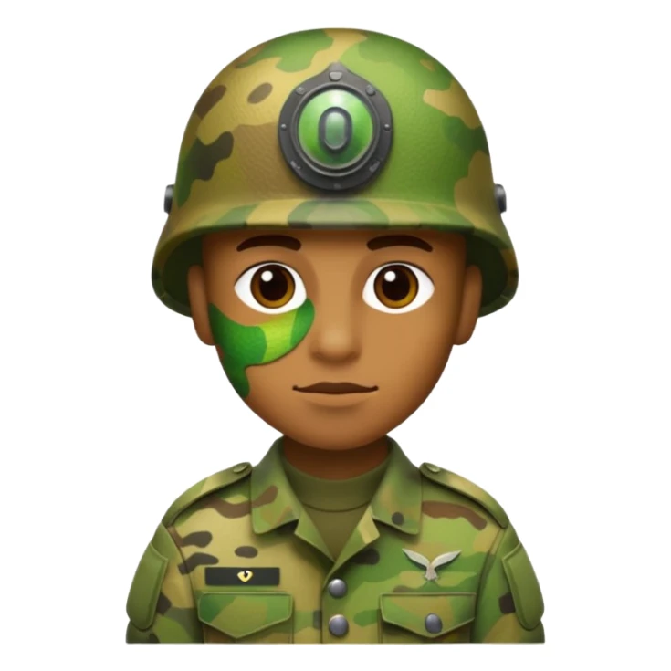 Quiero un soldado con el camuflado camaleón sticker