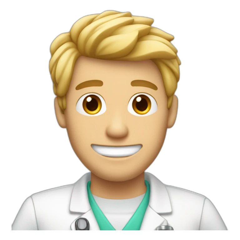 dentista hombre cabello rubio y piel blanca sticker