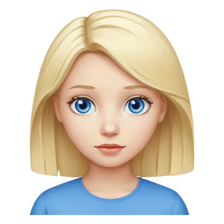 A ugly girl with a blonde hair sticker