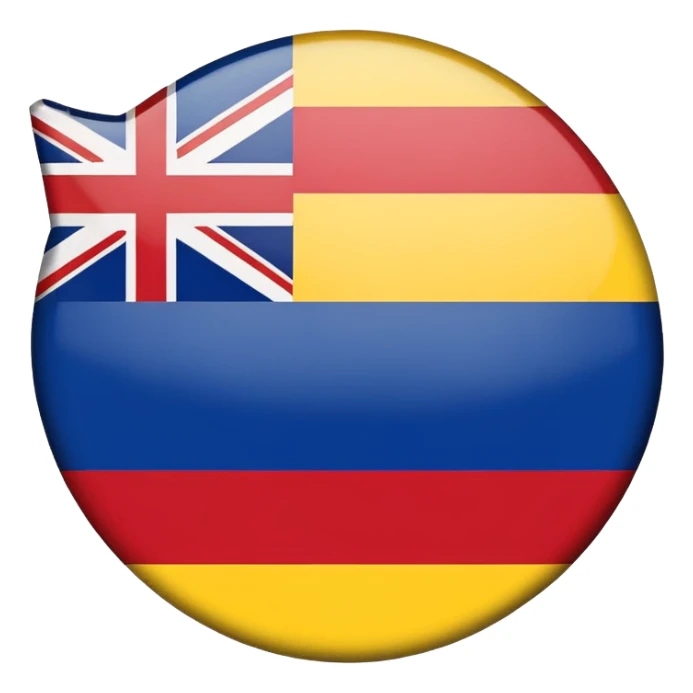 Make a emoji flag of hawaii sticker