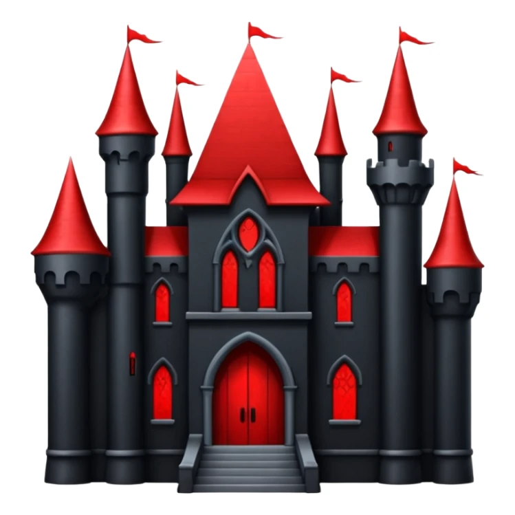 Dark Vampire Castle with the colors red and black sticker