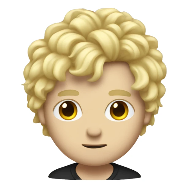 kyle (blond puffy hair white man) as an emo boy sticker