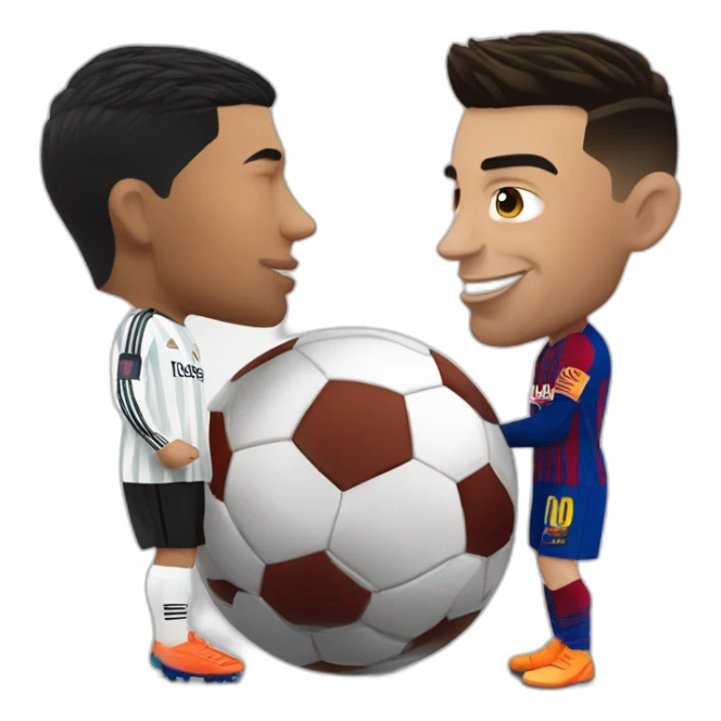 Ronaldo-kiss-Messi sticker