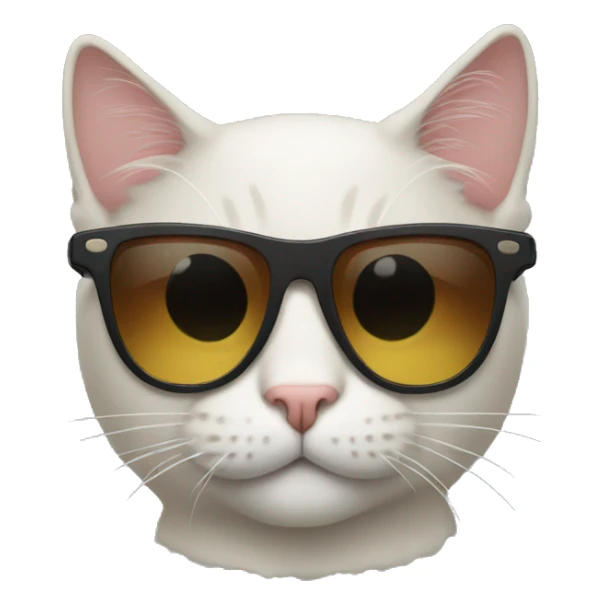 Cat with sunglasses sticker