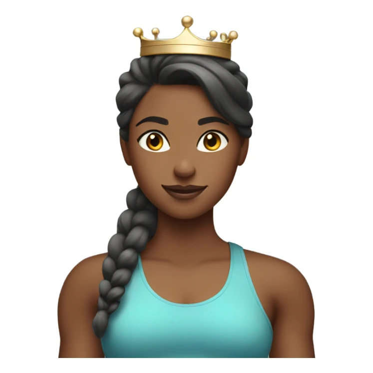 Girl with a crown on working out at the gym  sticker