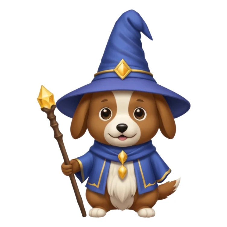 Dog wizard sticker