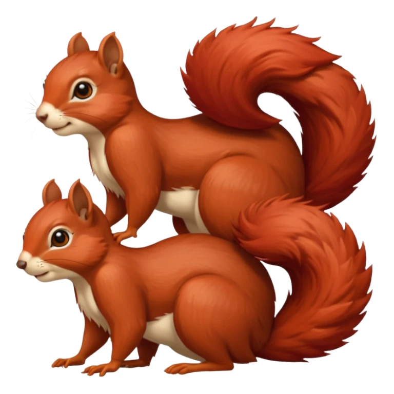 I would like a red feminine squirrel pack, bonus points if you can incorporate long curly red hair sticker