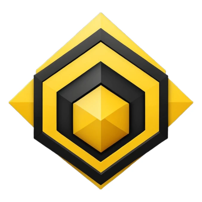 Logo team esport black and yellow sticker