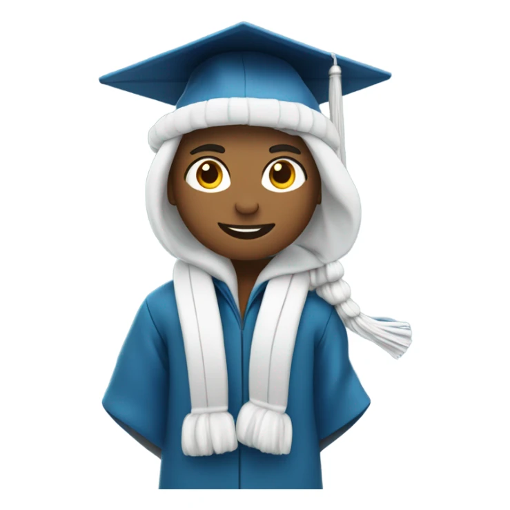 college graduate snow skiing sticker