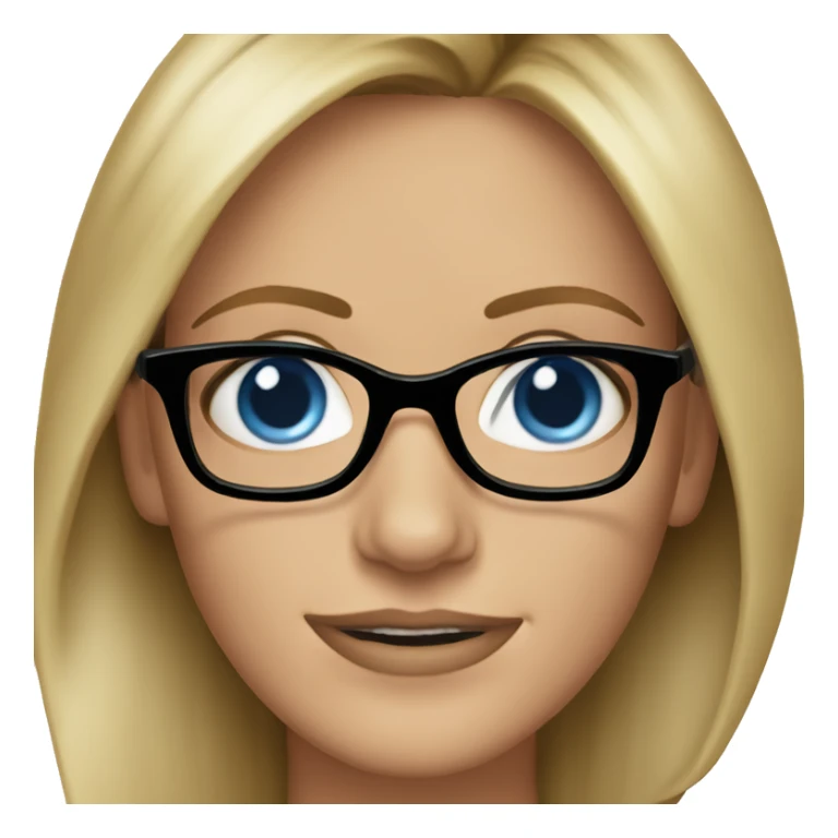 Julia Roberts blue eyes wearing black glasses  sticker