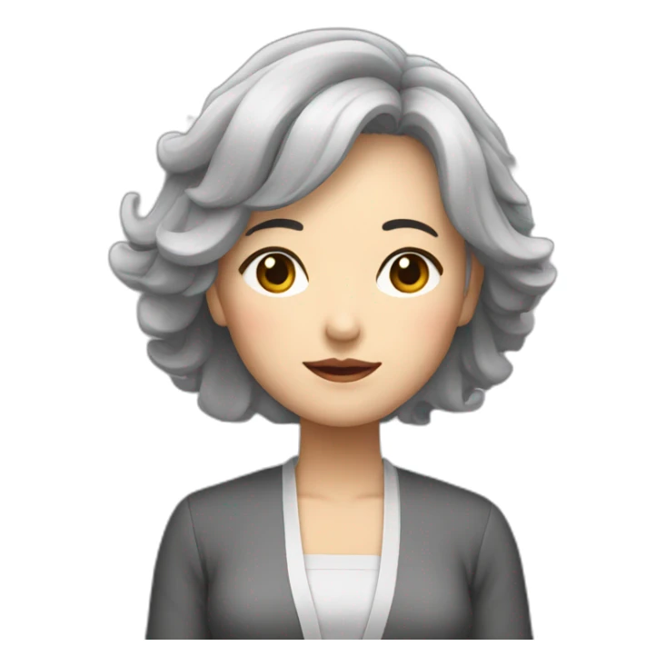 Chinese lady grey hair excise sticker