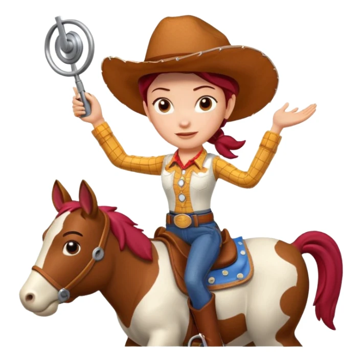 Jessie from Toy Story riding Bullsye sticker