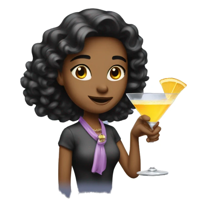 Cocktail hour girl funny sticker