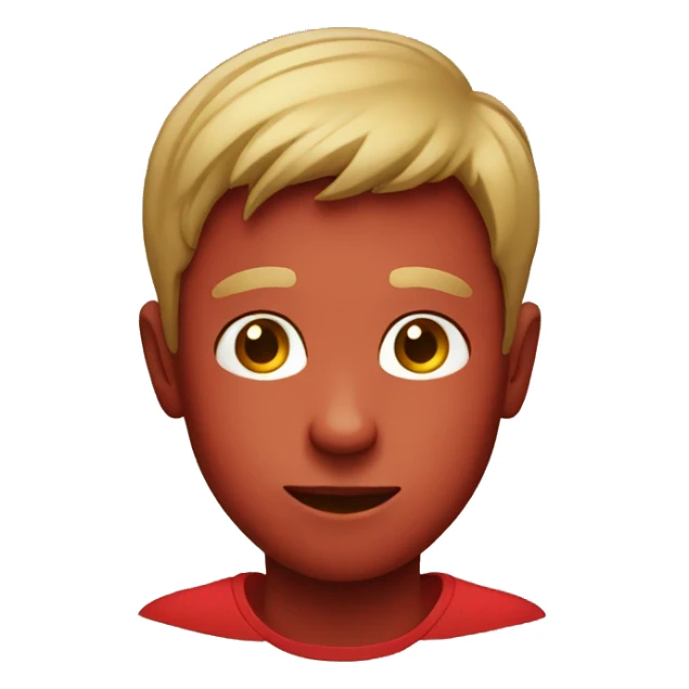 Boy having a big nose and a red shirt  sticker