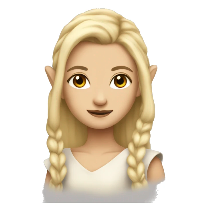 Fae with blonde hair and pointed ears fife sticker