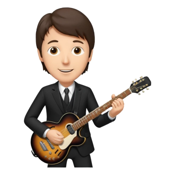 Paul McCartney playing guitar black suit sticker