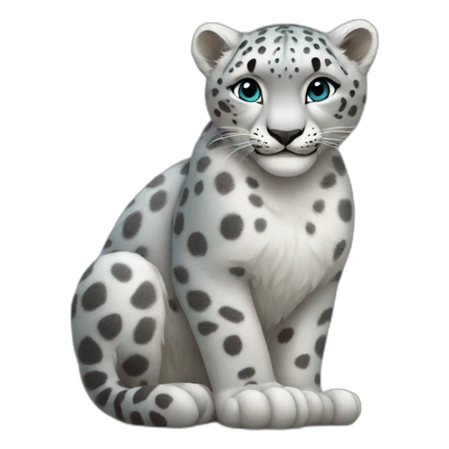 showing the heart with the paws of a snow leopard sticker