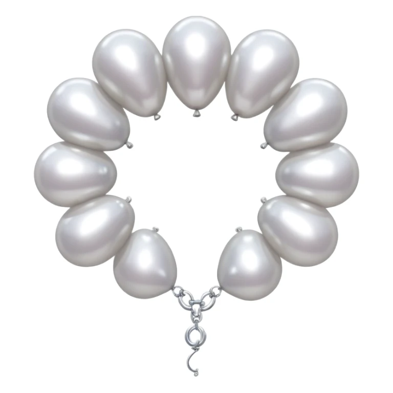 jeff koons style inflatable pearl necklace balloons sticker