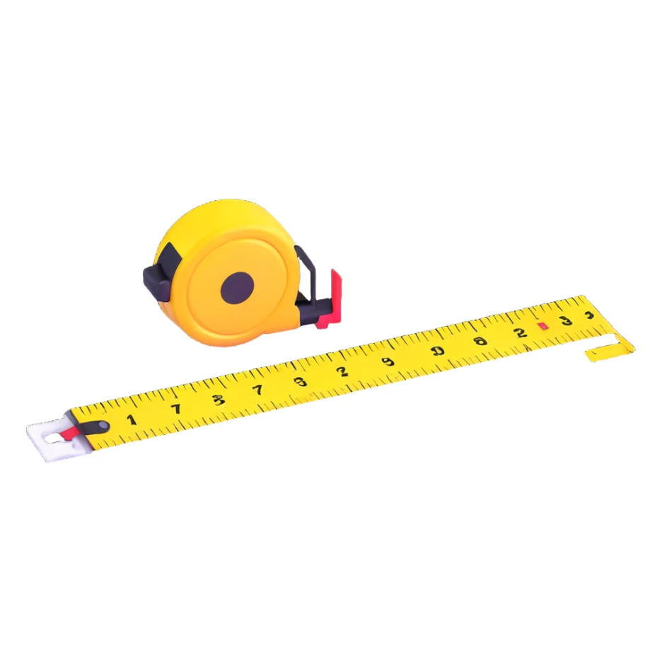 tape measure with bright colors floating on white background sticker