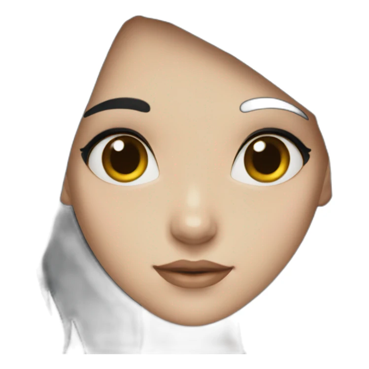 girl with black hair ana blue eyes  sticker