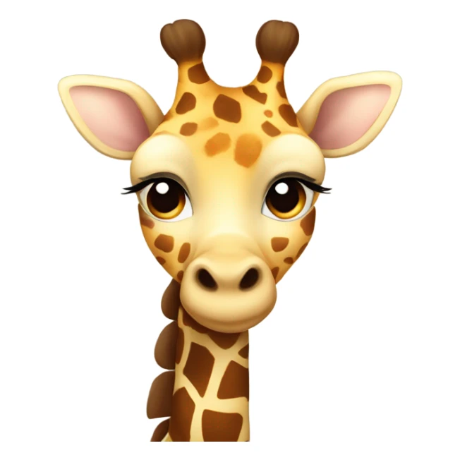 Cute baby giraffe laying sticker